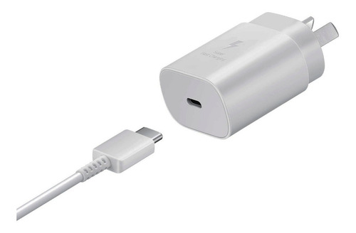 Cargador Adaptador Samsung 25w Sin cable (carga rapida) blanco