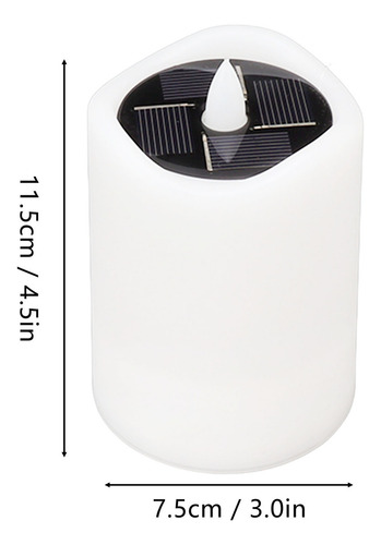 // Lámpara De Té Solar Led Con Luz De Vela Amarilla