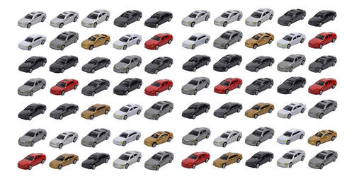 100 Piezas Ho Escala Modelo De Coche 1:87 Edificio Tren