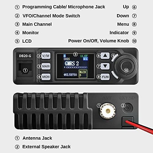 Radio Móvil Radioddity Db20-g Para Coche Y Vehículo, 20 W De