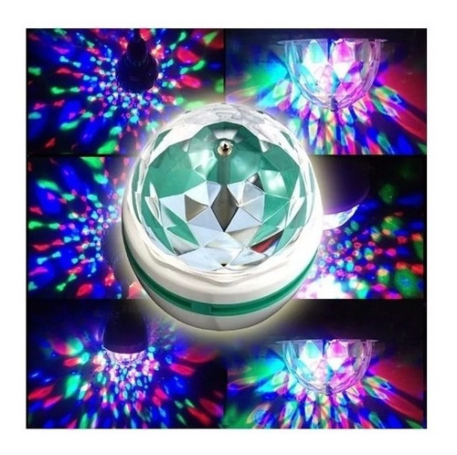 Imagen 4 de 6 de Lampara Led Giratoria Luces Rgb Dj Para Fiestas