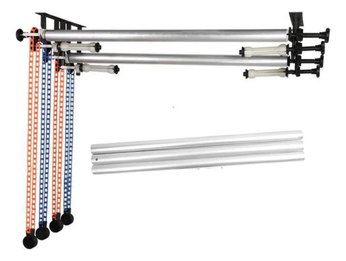 Suporte Parede Com Sistema Expan Para 4 Fundos Com Tubo
