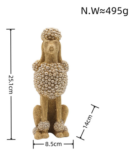 Estatua De Perro Caniche, Decoración Del Hogar, Escultura