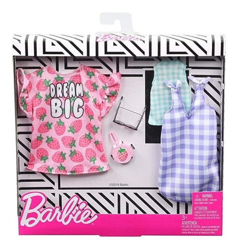 La Ropa De Barbie, 2 Trajes De Muñeca Incluye Un Vestido C.