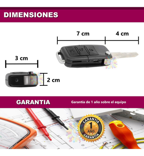 Llavero Espia Mini Camara Oculta Seguridad Cuotas