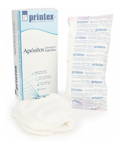 Imagen 2 de 5 de Aposito Gasa Quirurgico Esteril 10x20 Printex 5 Unidades