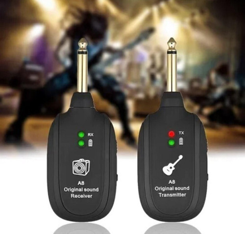 A8 sistema transmisor y receptor inalámbrico para guitarra
