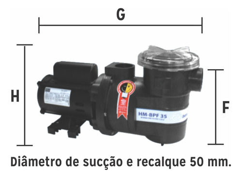 Bomba Com Pré-filtro Henrimar Bpf 45 1/2 Cv 220V