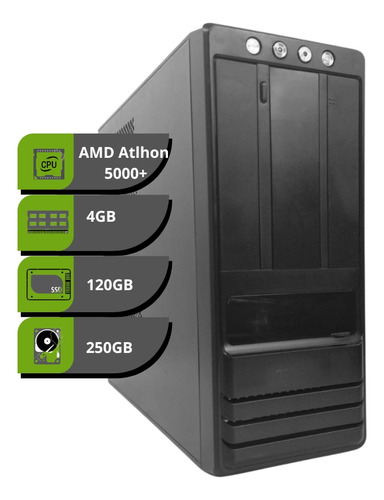 Pc Computador Atlhon X2 4gb Ssd 120gb + Hd 250gb Windows 11