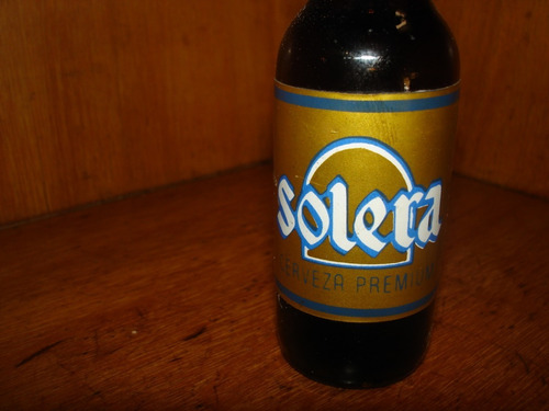 Mini Botella De Coleccion Cerveza Solera Altura 10cms Diamet