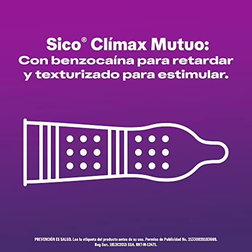 Sico Clímax Mutuo Condones Retardantes Texturizados