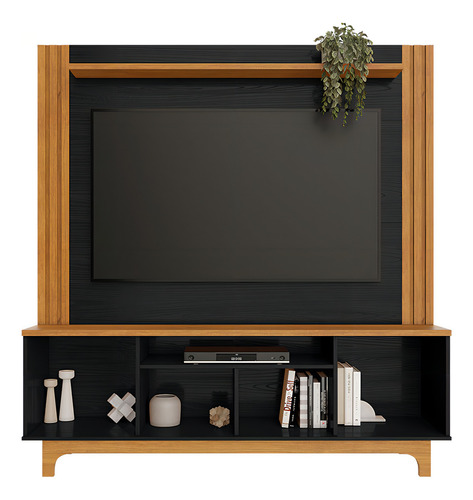 Home Balsamo Candian 150cm Mdp/mdf Tvs 65pol Jcm Movelaria Cor Cinamomo Com Preto