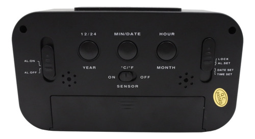 Reloj Despertador Con Pantalla Led, Fecha Y Temperatura