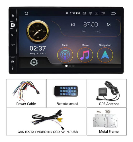 Roadyako Radio De Coche Universal De 7 Pulgadas Android 9.0