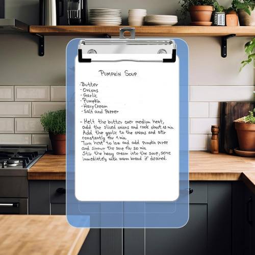Mini Prancheta 12 Cm X 18,5cm E Bloco De Anotações 50fls 155 Cor Azul/clear