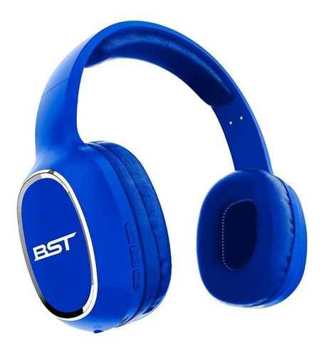 Diadema Bluetooth Inalámbrica Bst Serie P Soporta Aux 3.5mm Color Azul