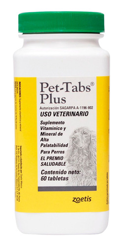 Pet Tab Plus Suplemento Vitaminico Perros Pet Tab 60tab
