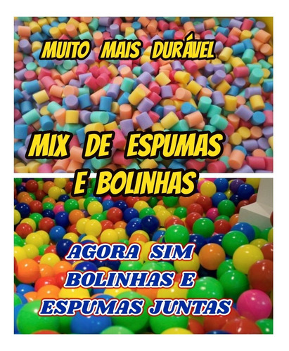 Imagem 6 de 10 de Mix Bolinha+espuma P/piscina De Bolinha Kit C/1500+ Brinde