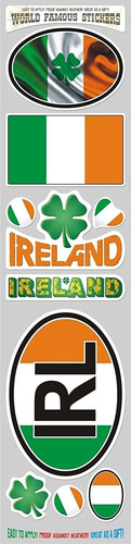 Stsirl Irlanda Irlandés 10 Pegatinas Conjunto Bandera ...