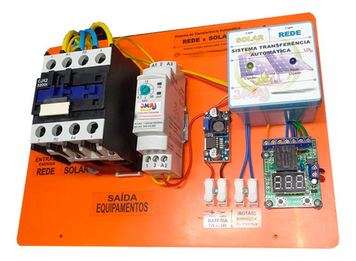 Imagem 3 de 5 de Quadro Transferência Automática Liga E Desliga Inversor 220v