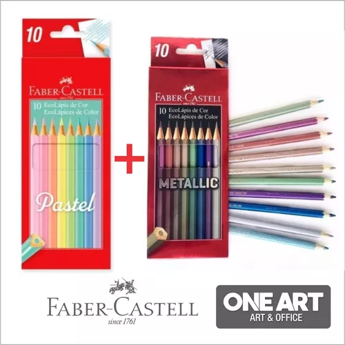 Lapices De Colores Faber Castell X10 Pastel + 10 Metalizados