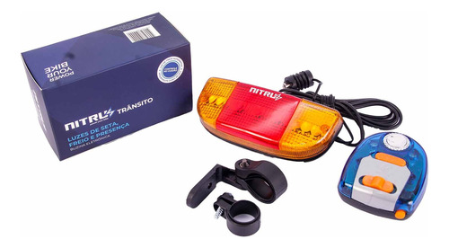 Lanterna Farol Buzina Seta Freio Pisca Bike Luz Super Led