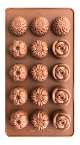 Molde Bombones Chocolate Flores