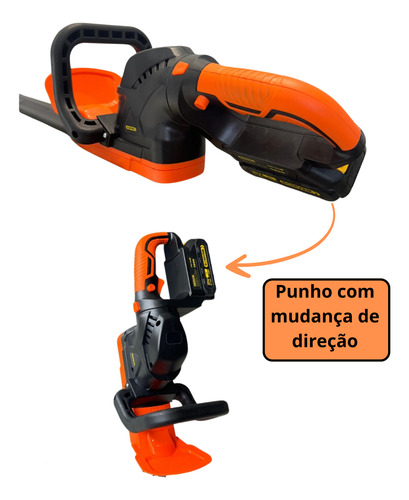Aparador Cerca Viva 51 Cm 1000w 2 Baterias 21v Profissional