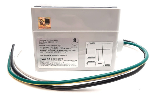 Eaton Cvx050-230l Protective Surge Device Single-phase 2 Sst