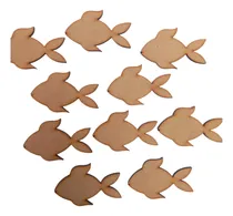 Comprar 10 Peces Pez 6x10cm Fibrofacil Mdf 3mm Decoración