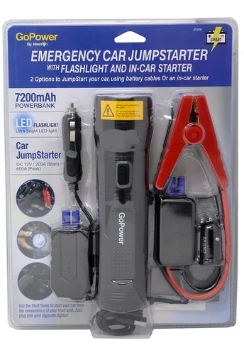 Go power emergency car jump starter flashlight deals