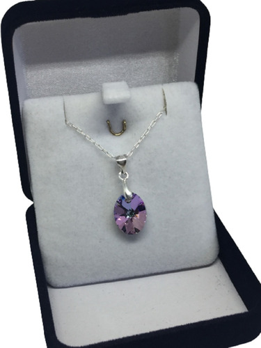Collar Oval Vitrail Light, Made With Swarovski