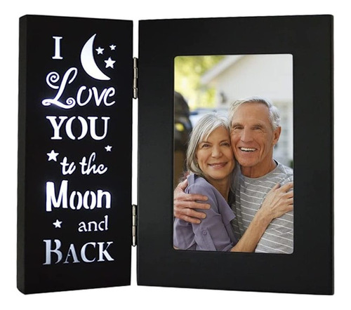 Love Black Picture Frame 4x6 I Love You To The Moon And...