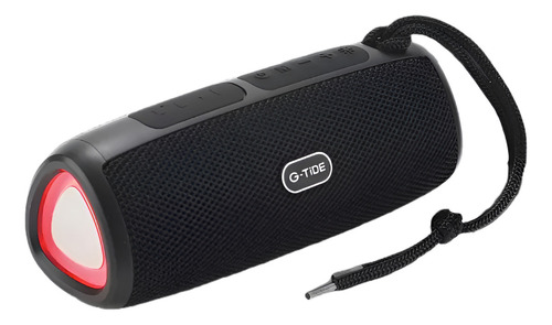 Bocina G-tide Sh20 - Sonido Potente Y Compacto, Recargable Color Negro