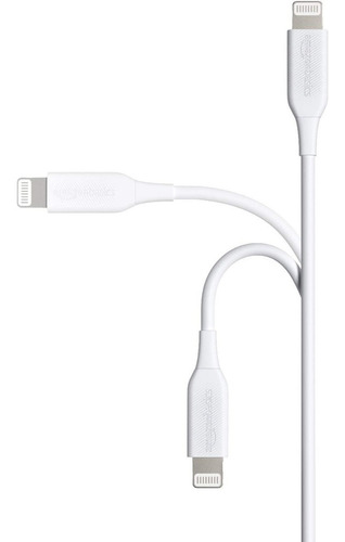 Cable Lightning A Usb - Amazon Para iPhone iPad - Mfi 90cm Color Blanco