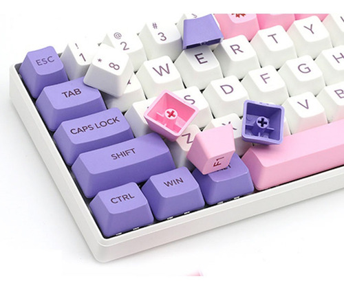 108 Teclas Pc Teclado Mecánico Teclas Pbt Teclas Rosa Y