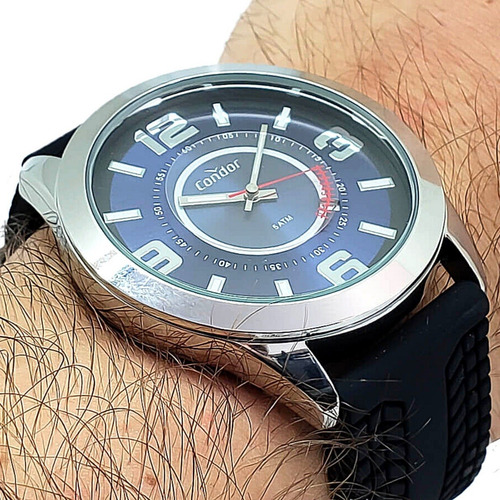 Relógio Masculino Pulseira De Borracha Com Garantia E Nf