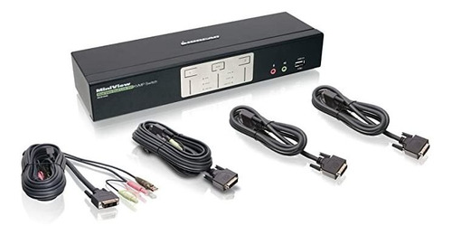 Iogear Dual View - Interruptor Kvmp Dvi De Doble Enlace Con