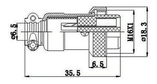 5 Par Conector Mike Circular Gx16 2 Vias Para Painel E Cabo