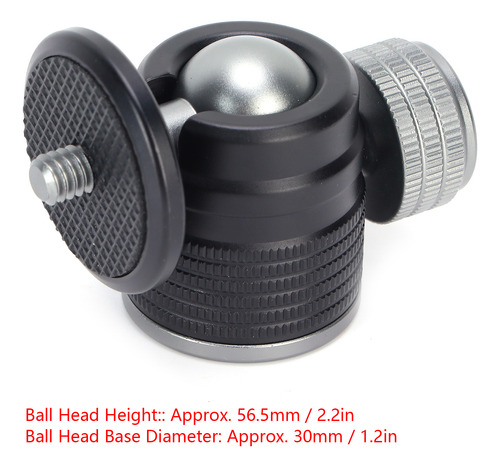 Adaptador TriPod Ball Head Hot Shoe Mount, Giratório De 360