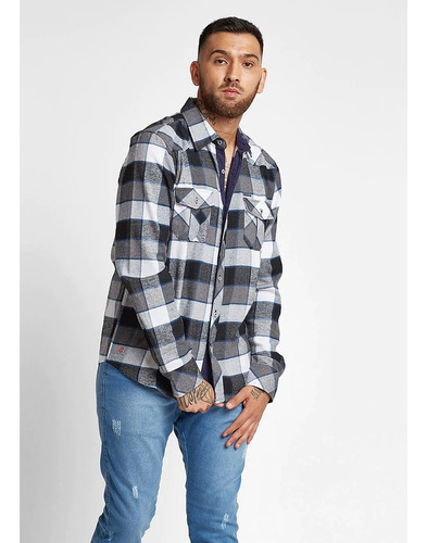 Camisa Lumberjack Gris Oscuro Gangster