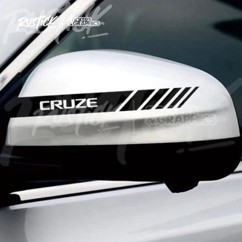 Set X2 Calcos Para Espejo Logo Compatible Chevrolet Cruze