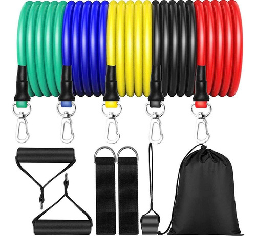 Bandas Elásticas Fitness, 100lbs Bandas De Resistencia Set,