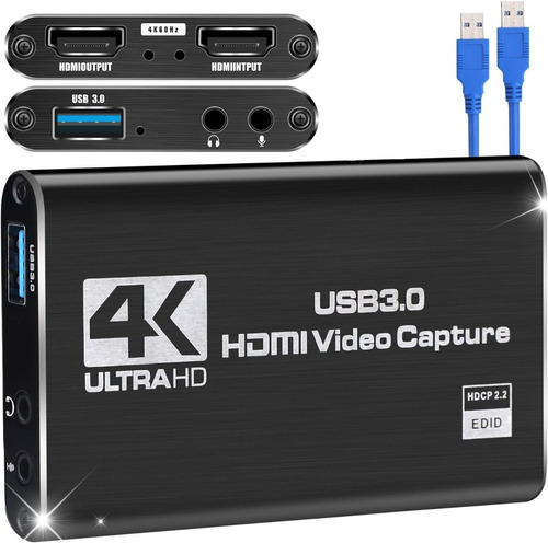 Capturadora De Video 4k Usb 3.0 A Hdmi Streaming 1080p 60hz