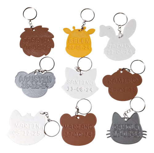 Souvenirs Osito Niño 3d Nombre Grabado Personalizados X10