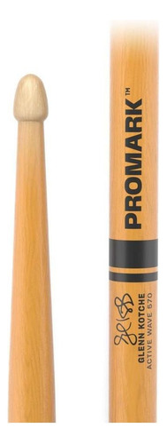 Baqueta Promark Glenn Kotche Active Wave 570 Txgkaww Cor Madeira natural Tamanho 5A/5B+ LONGA