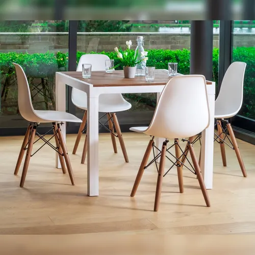 Juego De Comedor 4 Puestos Eiffel Marca Mq