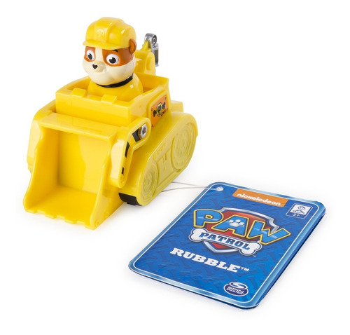 Paw Patrol - Patrulla Canina Vehículo Bulldozer 9cm - Rubble