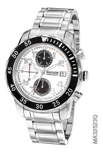 Relógio Magnum Masculino Sports Ma32523q Cronógrafo Cor da correia Prata