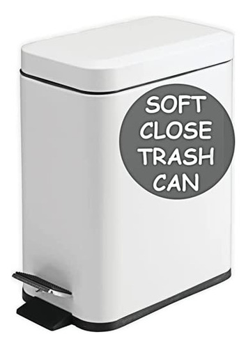 Tacho P/ Basura Homie, Rectangular, 10 Lt, Blanco Brillante